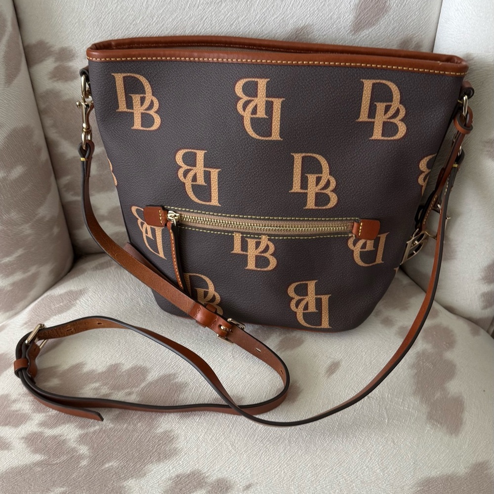 Dooney & Bourke Brown Crossbody Bag with Monogram